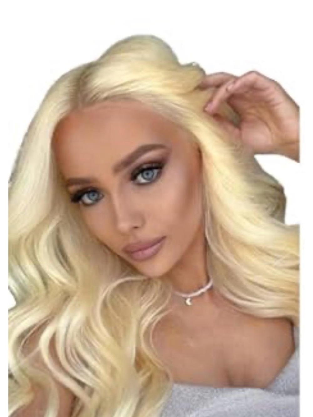 Blonde Hair Extensions Wavy Curly Long Synthetic Hairpiece #613 Blonde 16”